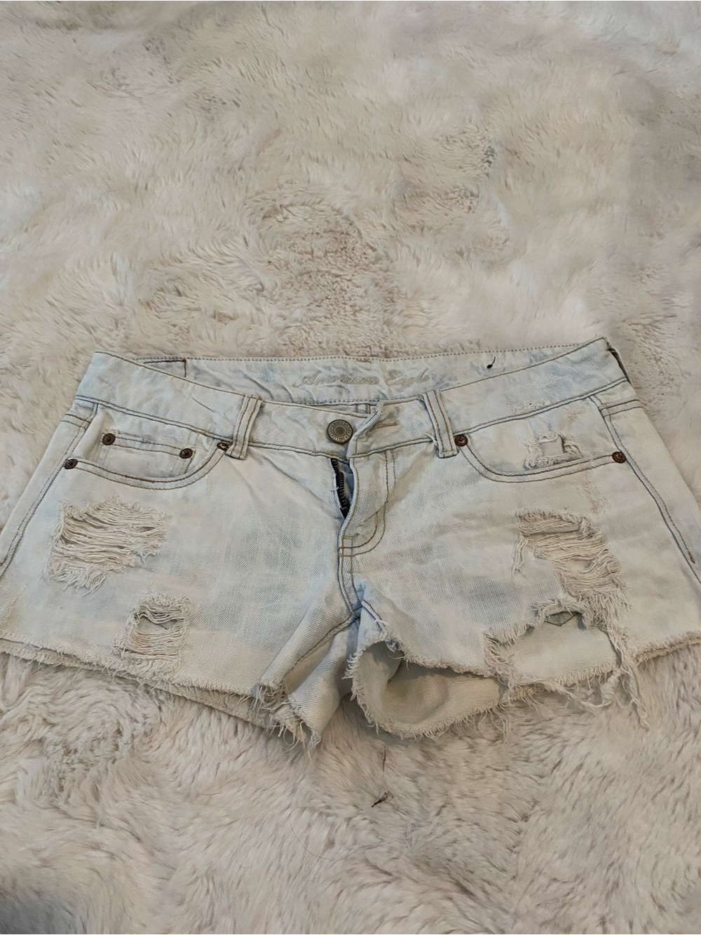 Light Wash Distressed Denim Women’s Shorts